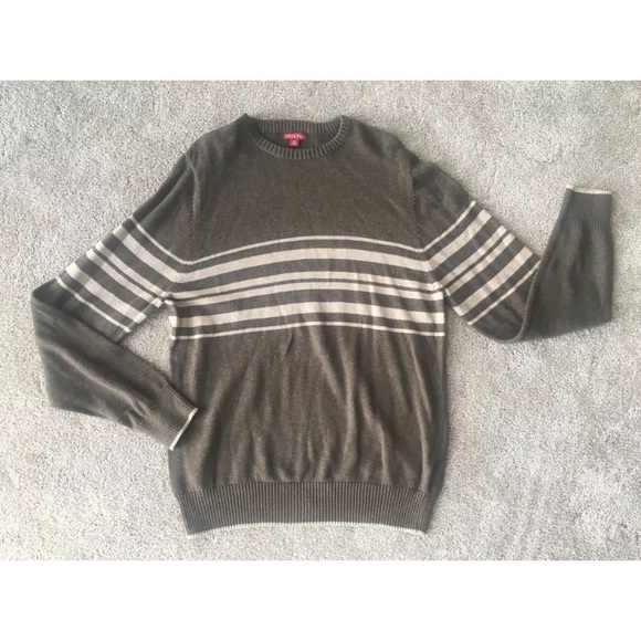 Merona Other - Merona Brown Sweater Mens Size Medium Striped